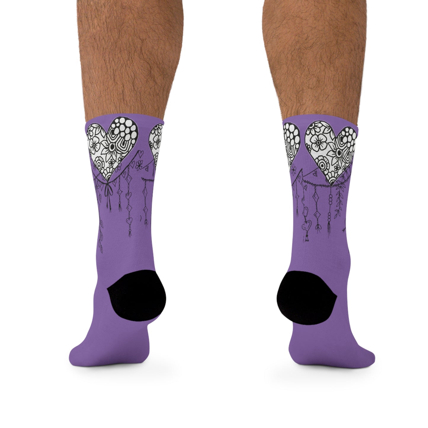 Recycled Poly Socks (Purple Valentines)