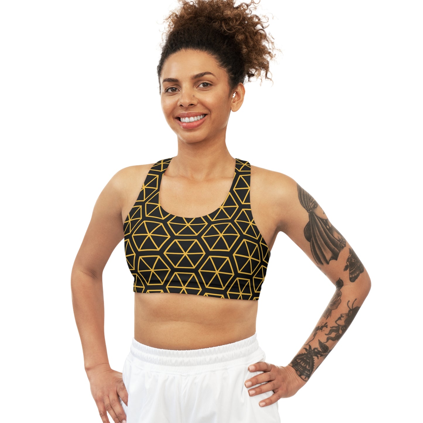 Sports Bra (Octagon Chic- Black)