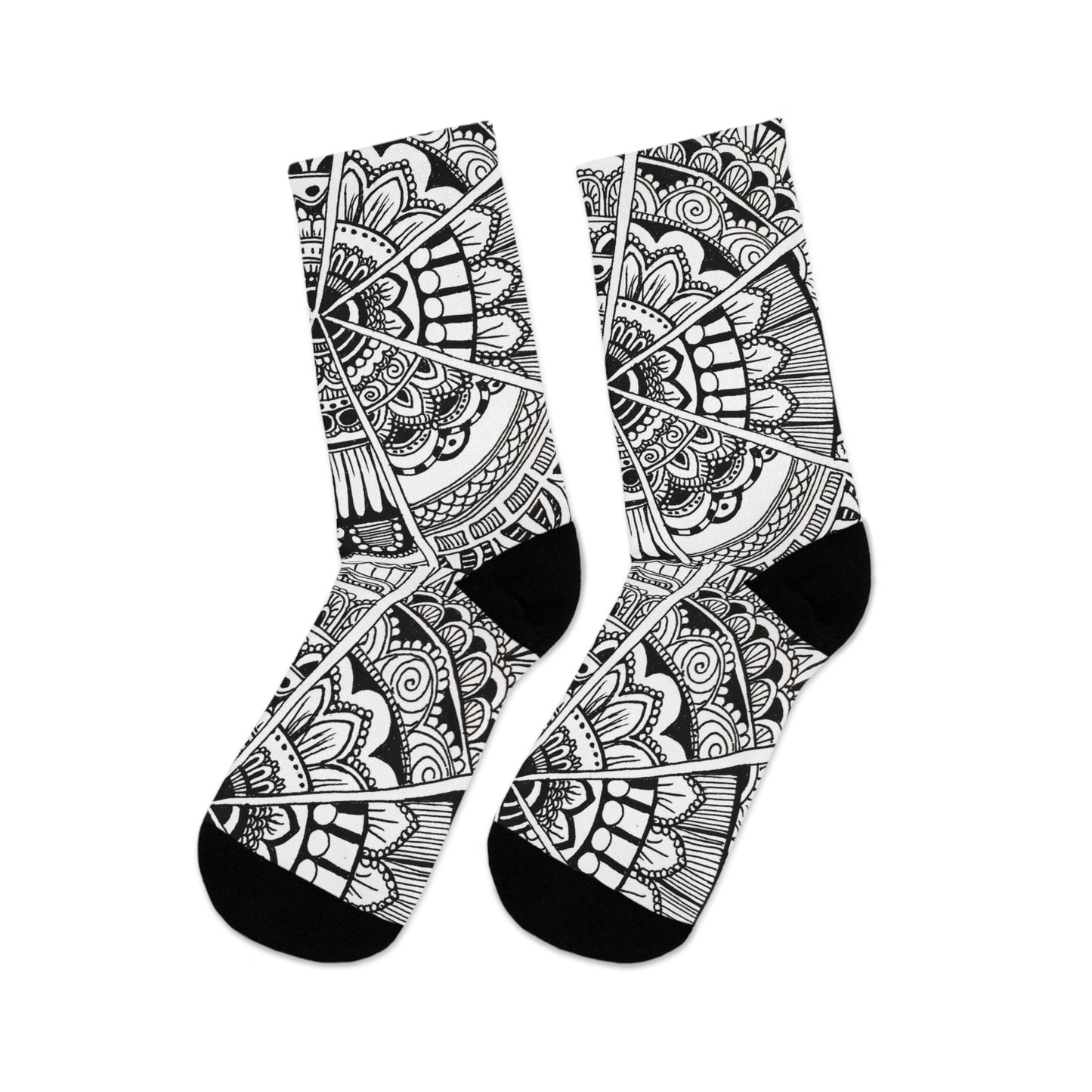 B&W Recycled Poly Socks