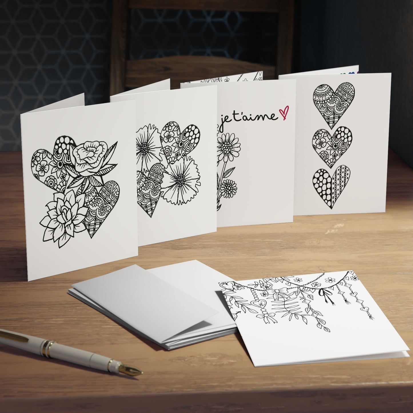 Colour Me Cards (5-Pack) Valentine's Day 2