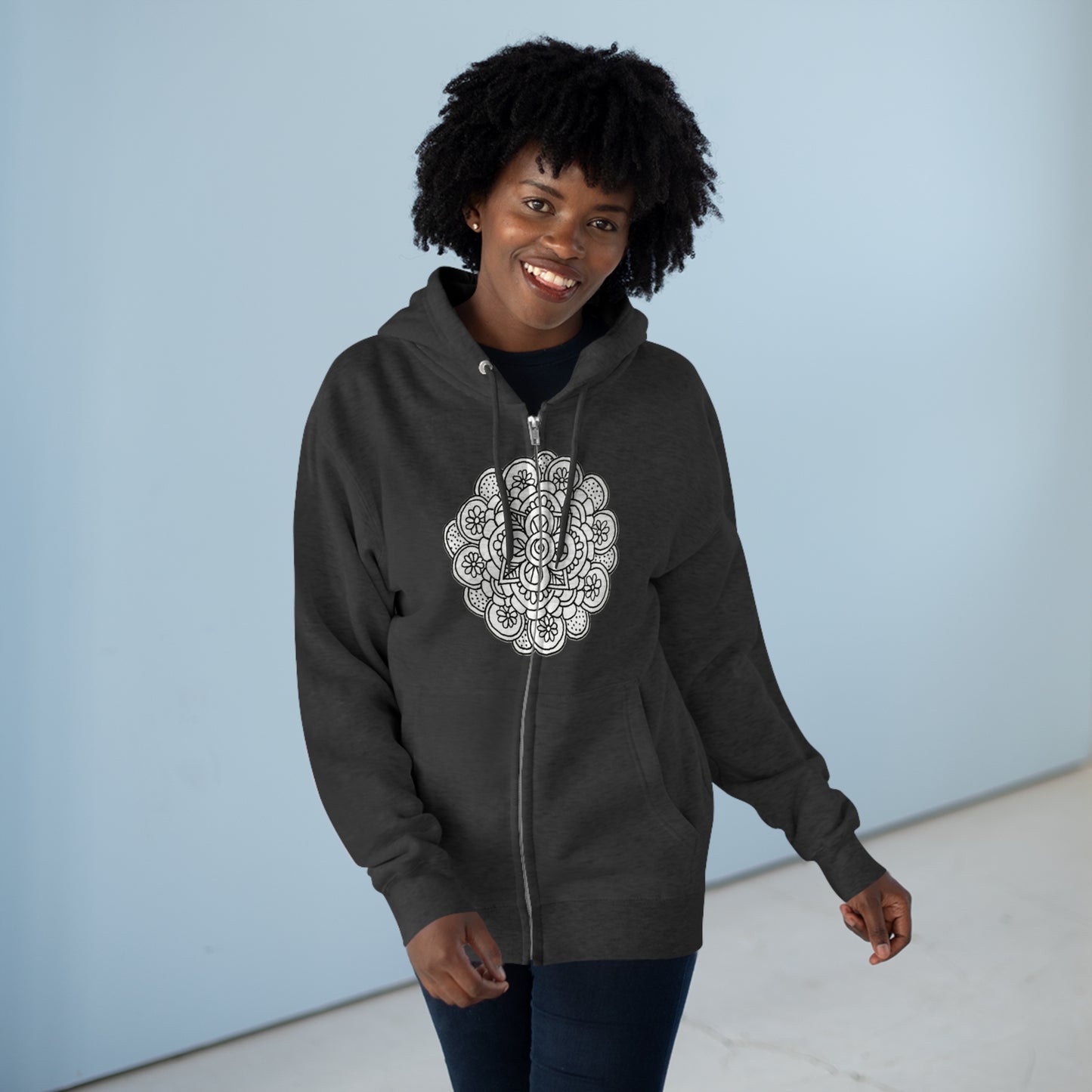 Mandala Zip Hoodie