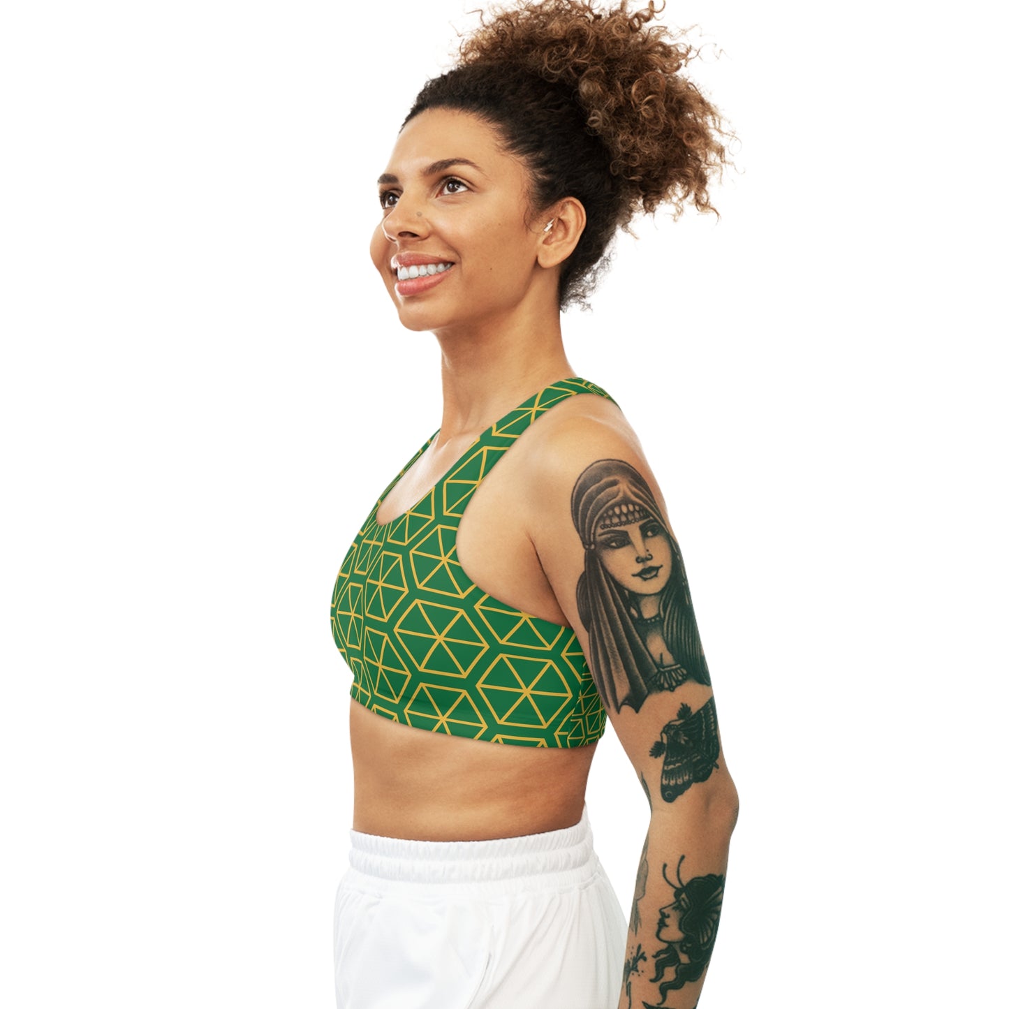 Sports Bra (Octagon Chic- Green)