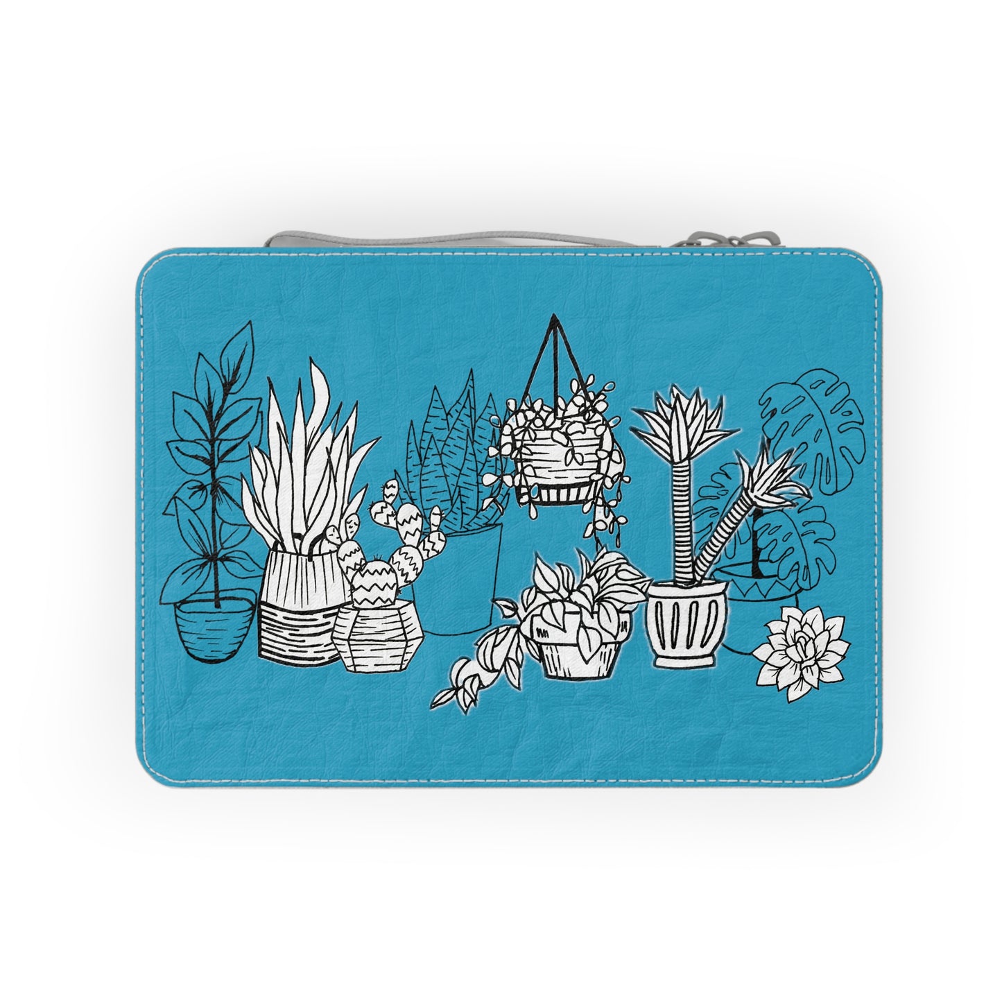 Paper Lunch Bag (Teal House Plants)