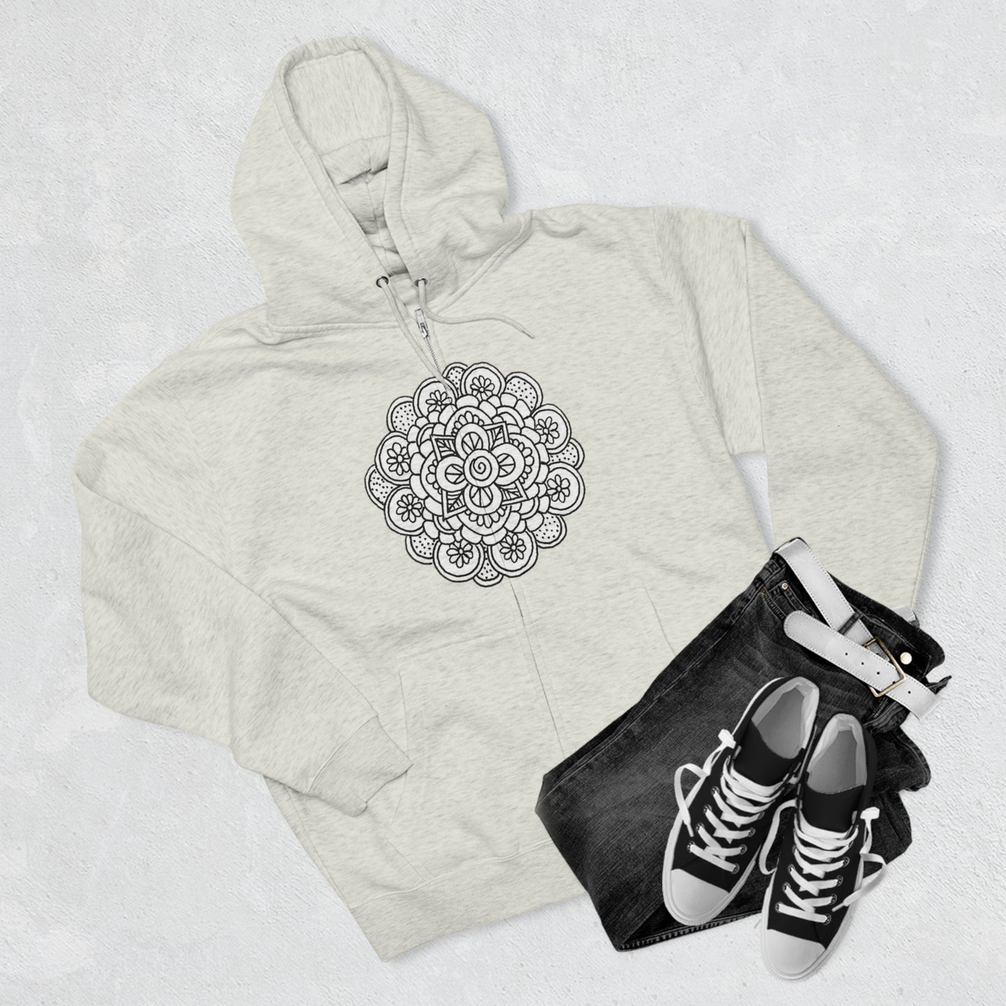 Mandala Zip Hoodie