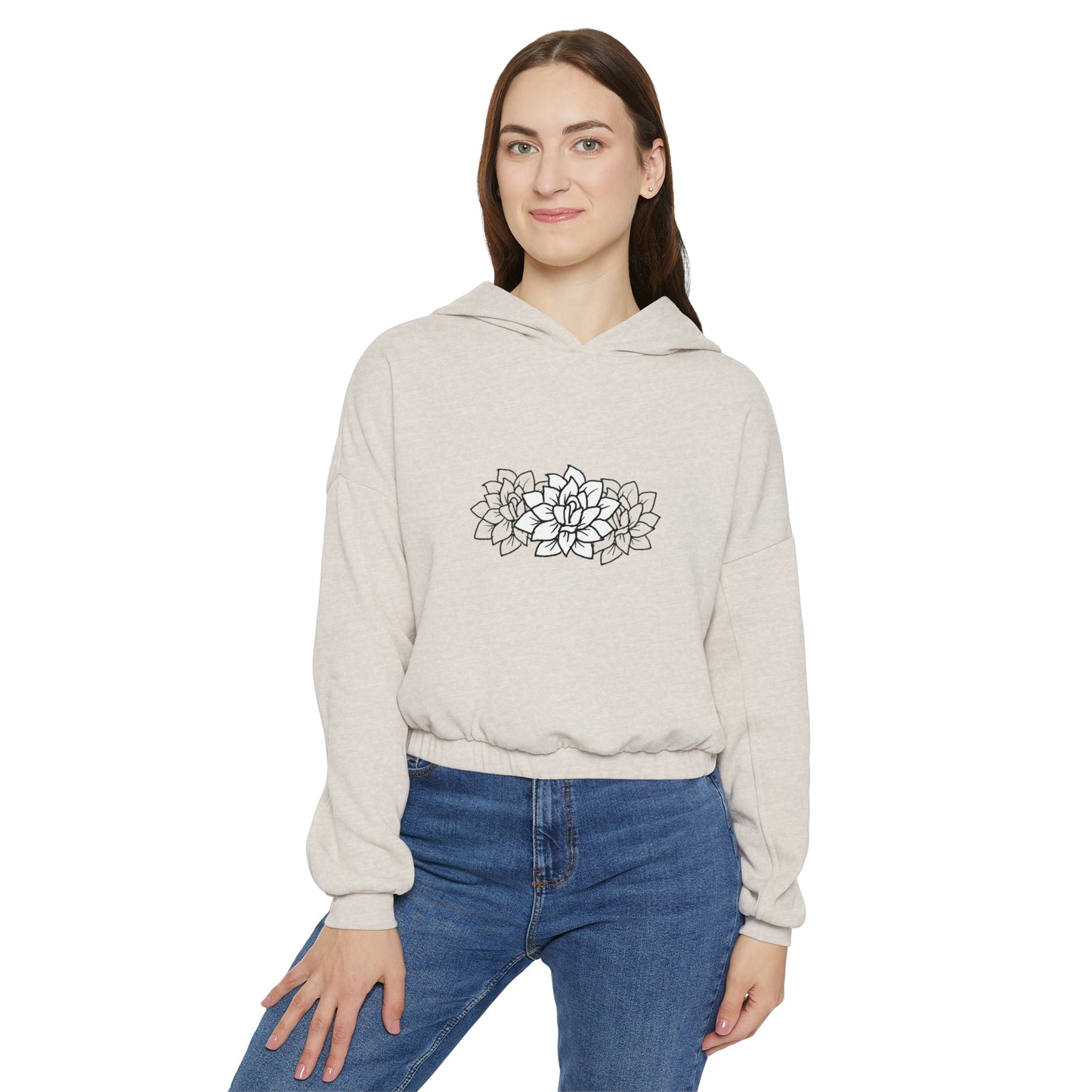 Women's Cinched Bottom Hoodie (Succulent)