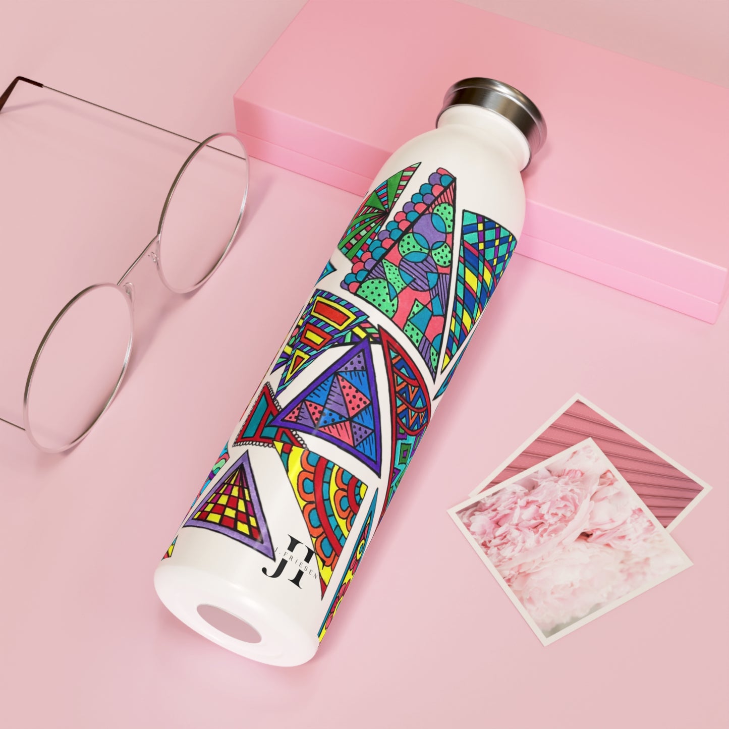 Slim Water Bottle (Triangles)