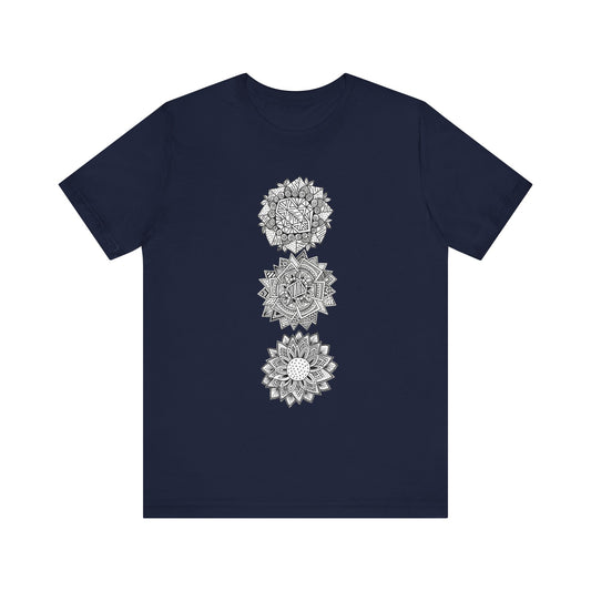 Jersey Short Sleeve Tee (3 Flowers)