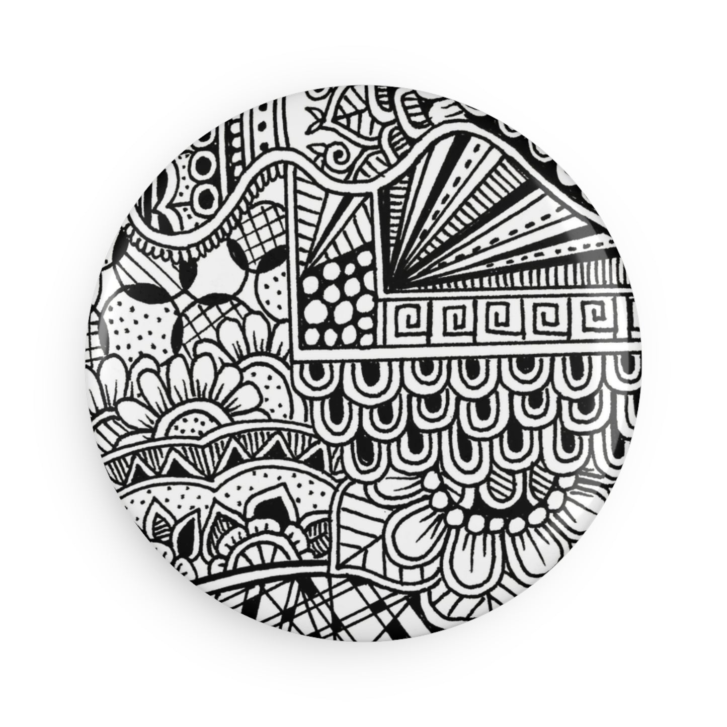 Button Magnet (B&W)