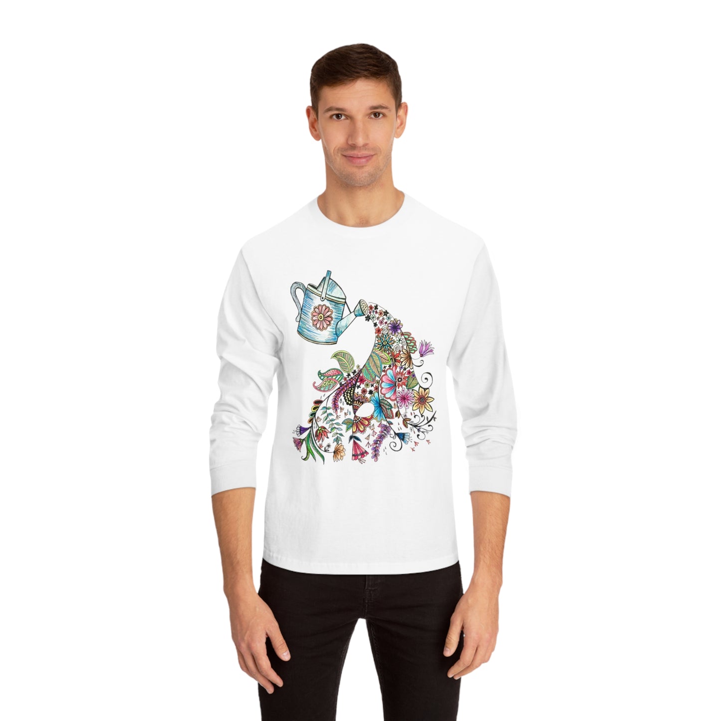 Unisex Classic Long Sleeve T-Shirt (Watering Can)