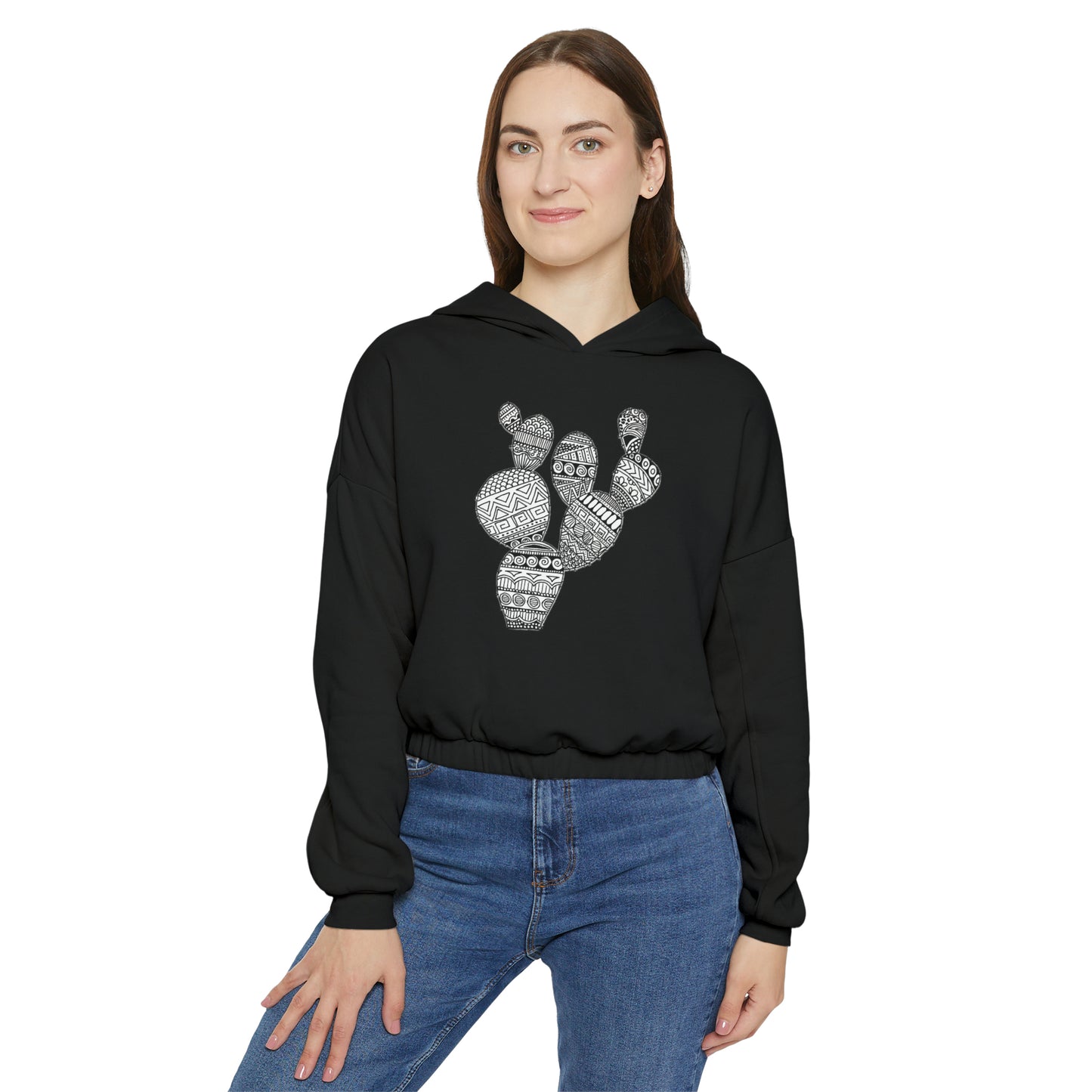 Women's Cinched Bottom Hoodie (Cactus)