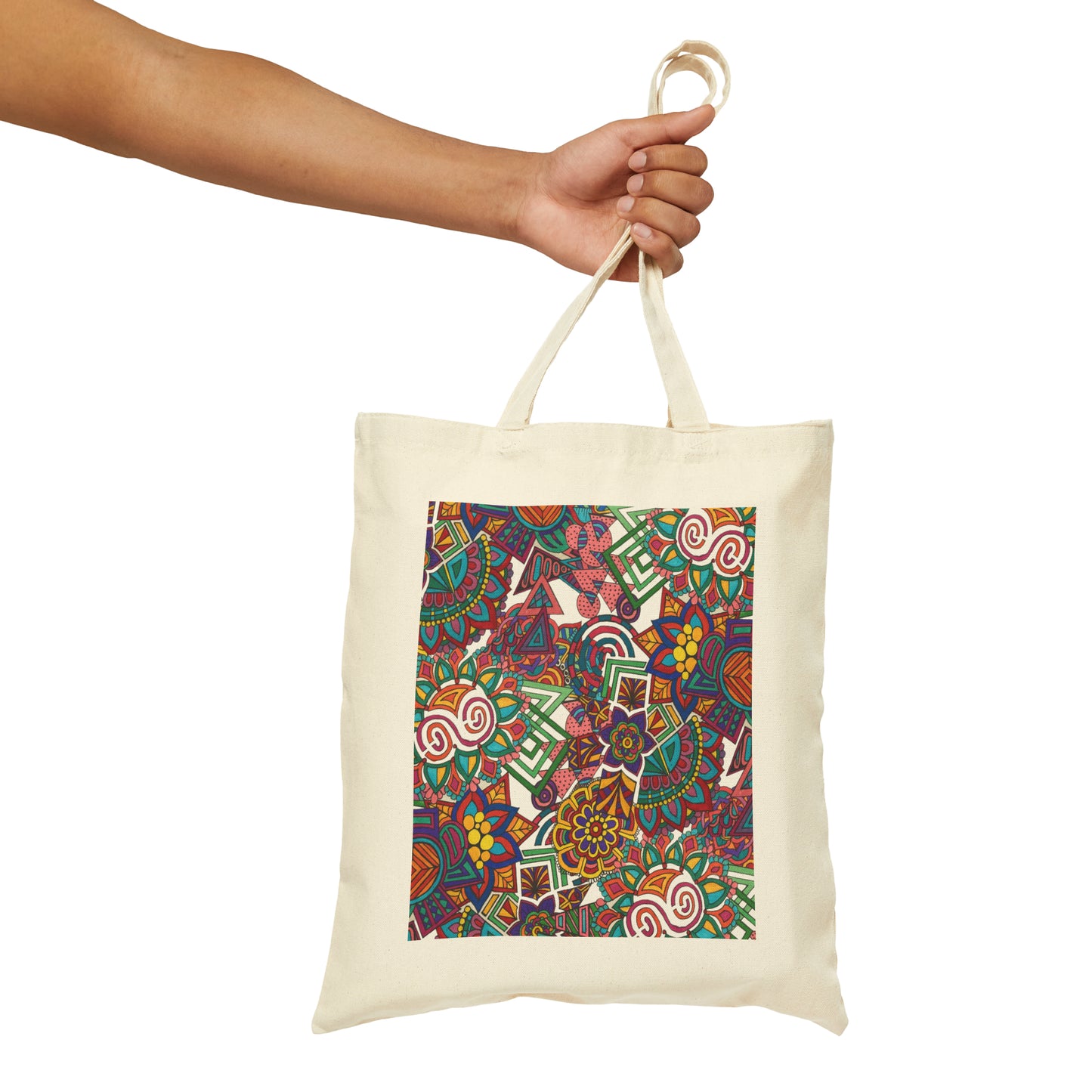 Cotton Canvas Tote Bag (Splash of Colour)